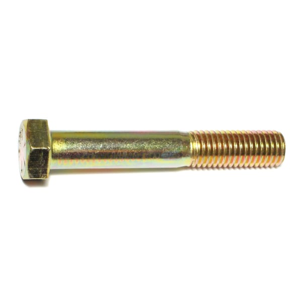 Midwest Fastener Grade 8, 5/8"-11 Hex Head Cap Screw, Zinc Yellow Steel, 4 in L, 4 PK 70441 - main